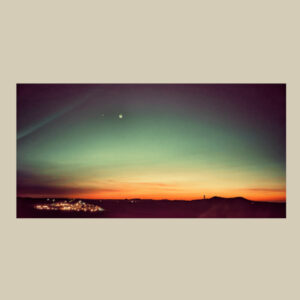 Agafay Desert Sunset Moon Venus | Canvas Photo Print