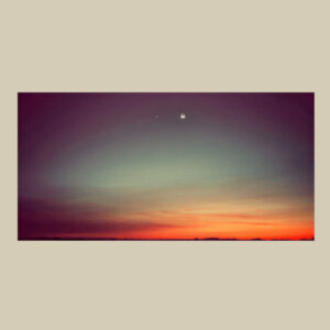 Agafay Desert Sunset Moon Venus | Canvas Photo Print